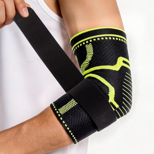 SOLOEVER Elbow Compression Sleeve Brace w/ Gel Pad & Adjustable Strap
