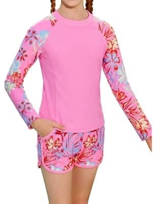 Girl’s Rash Guard 2 Piece Swimsuit Deal