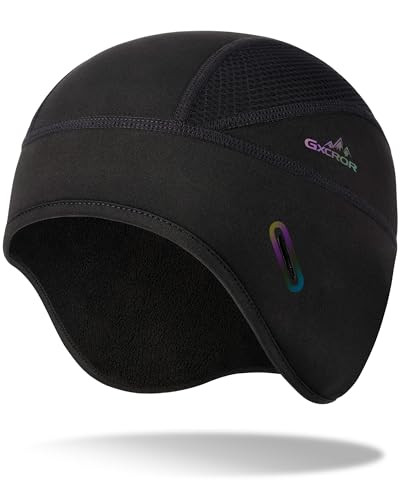GXCROR Winter Helmet Liner Cap, Fleece Lined Thermal Hat 