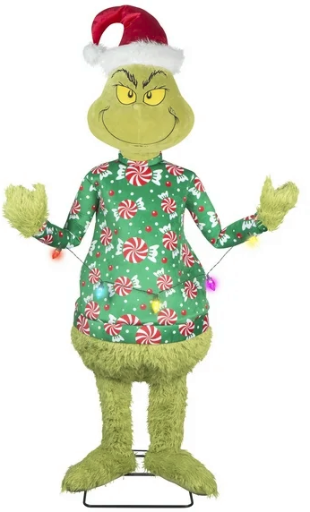 70" Animated Dr. Seuss' The Grinch in Sweater Holiday Decor