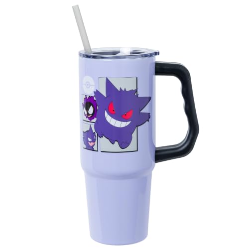 Silver Buffalo Pokemon Gastly Evolutions Grid Stainless Steel Tumbler 30oz