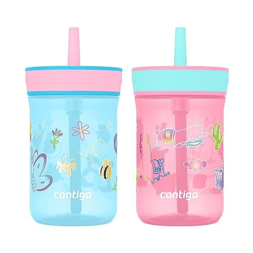 Contigo Leighton Kids Spill-Proof Water Bottle w/ Straw 2-Pack 14-Ounce Deal