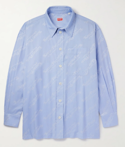 KENZO x VERDY Oversized Logo-Jacquard Cotton Shirt