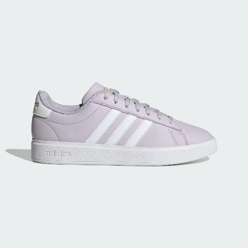 Adidas Women's Grand Court Shoes (Silver Dawn / Cloud White / Gold Metallic) Deal