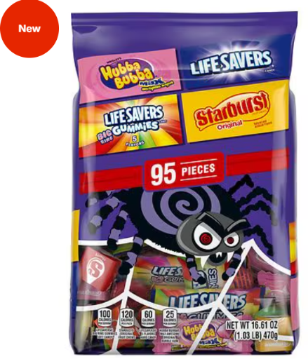 Wrigley's Gummies Halloween Candy Variety Bag 95 Count Deal