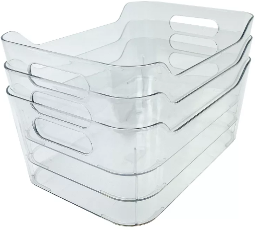Belle Maison 3-pc 25L Clear Plastic Organizer Bin Set + 40% OFF