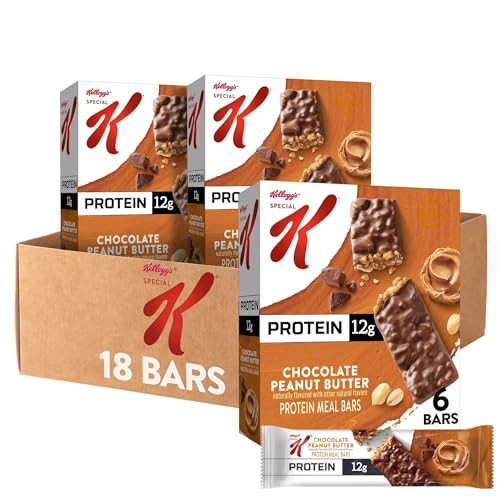 Special K Bar Protein Meal Bars, 12g Protein, Chocolate Peanut Butter (3 Boxes)