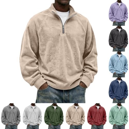 Men's Corduroy Quarter Zip Pullover