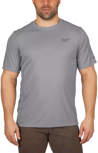 YMMV | Milwaukee Gen II Men's Work Skin Large Gray Light Weight Performance Short-Sleeve T-Shirt