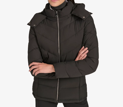 Calvin Klein Women's Short Zip Front Puffer Jacket Deal