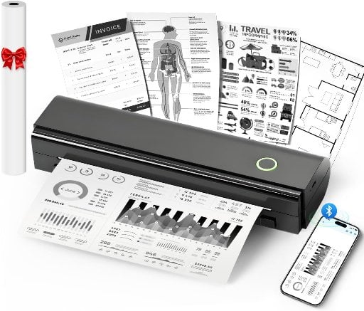 NDYIN N80 Wireless Bluetooth Portable Thermal Printer