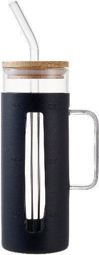 22-Ounce Mainstays Glass Tumbler w/ Silicone Sleeve, Bamboo Lid & Glass Straw Deal