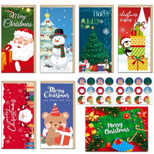 HSHFAMIIY 24-Pack Christmas Money Holder Cards with Envelopes & Sealing Stickers