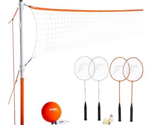 Franklin Sports Volleyball & Badminton Combo Set