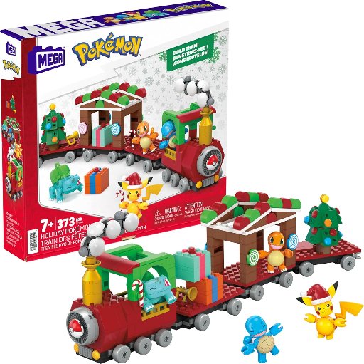 MEGA Pokémon Holiday Train Building Toys Set with 373 Pieces