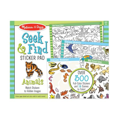 Melissa & Doug Sticker Pad w/ 5 Scenes & Over 165 Reusable Stickers ...