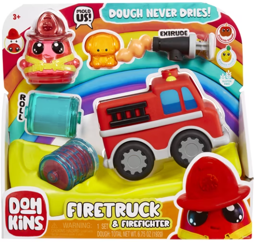 DohKins Fire Truck & Firefighter Scented Dough Play Set