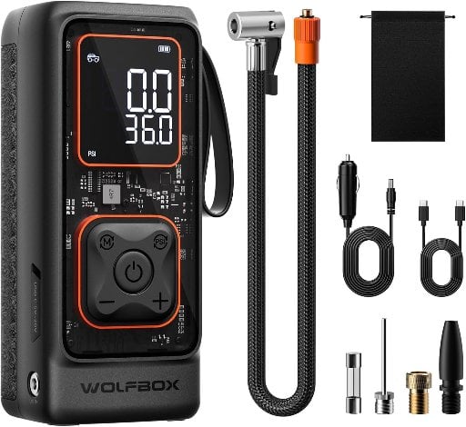 WOLFBOX 150PSI Cordless & Corded Tire Inflator / Air Compressor