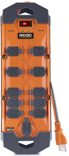 YMMV | Rigid 10 ft. Cord 10-Outlet, 2.4 Amp USB-A, 15-Watt USB-C, 4200J Surge Protector Deal