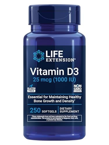 Life Extension Vitamin D3 25 mcg (1000 IU) 250 softgels