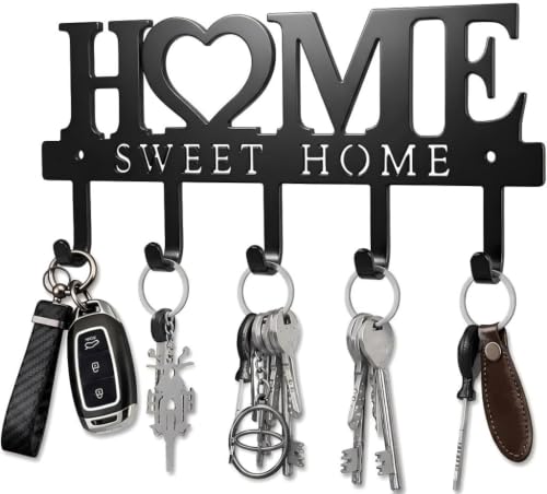 Conwithna Sweet Home 9.8" Metal Key Holder Hooks Organizer