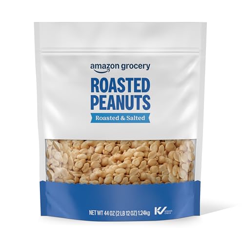 Amazon Grocery Roasted Peanuts, Roasted & Salted, 44 Oz
