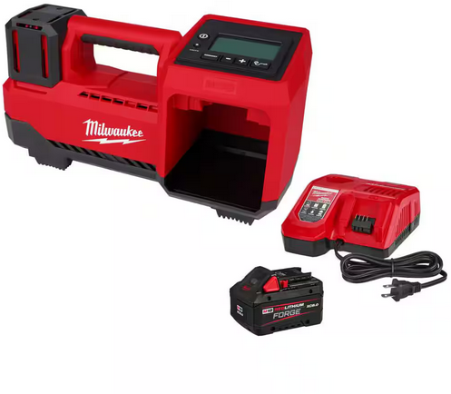 Milwaukee M18 18-Volt Cordless Electric Portable Inflator w/ 8.0 Ah FORGE Starter Kit Deal