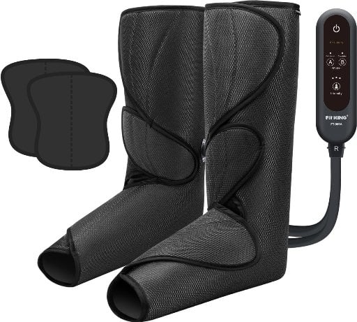 FIT KING Foot & Leg Air Compression Massager w/ 2 Modes & 3 Intensities