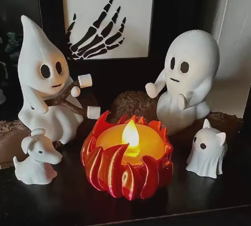 Halloween Ghost Campfire Decor Set