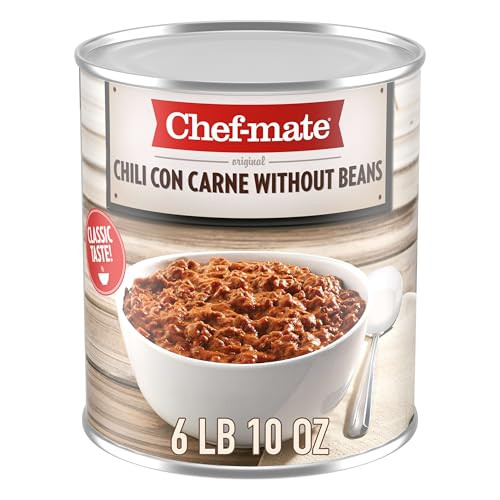Chef-Mate Beef Chili, Canned Chili with Meat, No Beans
