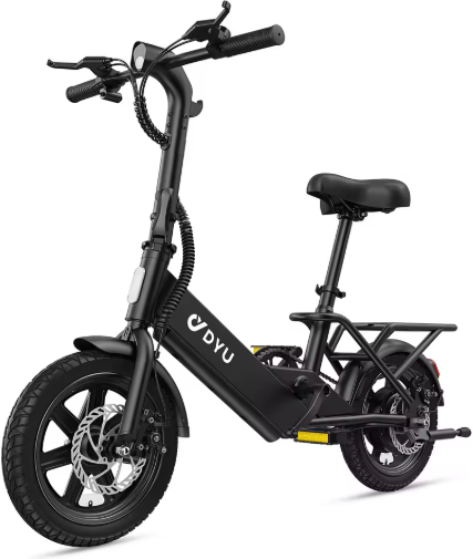 DYU C3-14Mini Folding e-Bike 500W 36V 7.8Ah 20mph 15.5 mile range UL2849 integrated head/tail lights Deal
