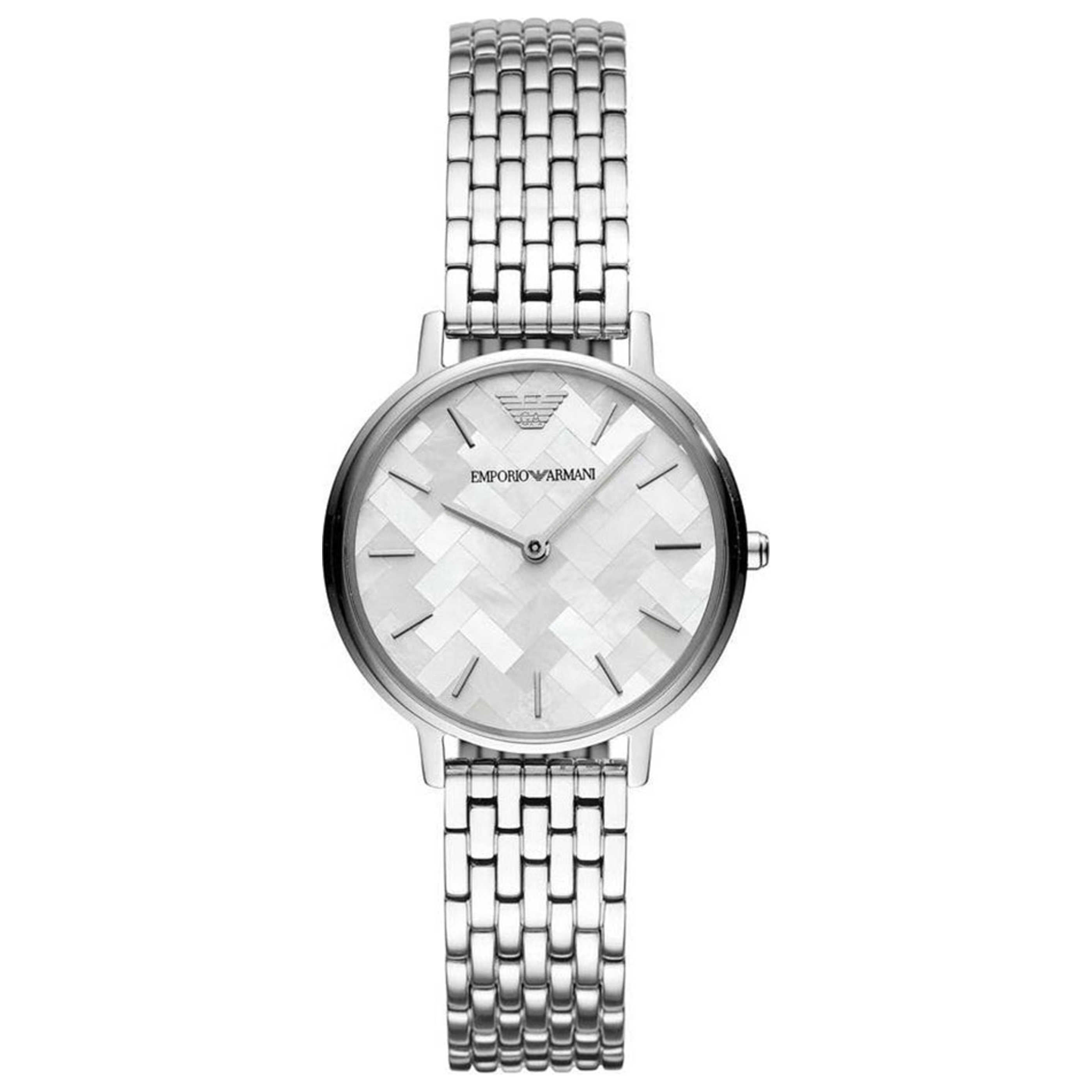 Emporio Armani Men's Classic 43mm Silver Dial Quartz Watch Deal