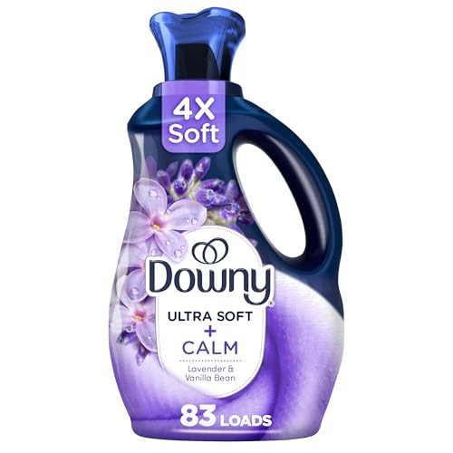 Downy Ultra Soft Fabric Softener Liquid (Calm, Lavender and Vanilla Bean, 4 x 56-Oz, 83 Loads)