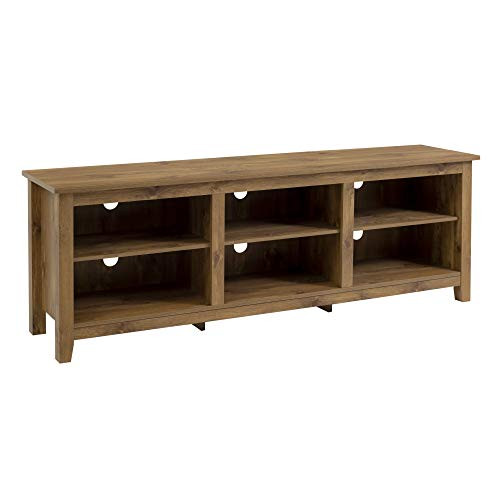 Walker Edison Wren Classic 6 Cubby TV Stand for 70 Inch TVs
