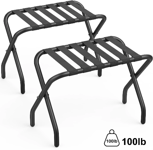 Mr. IRONSTONE Luggage Rack 2-Pack Folding Metal Suitcase Stand Deal