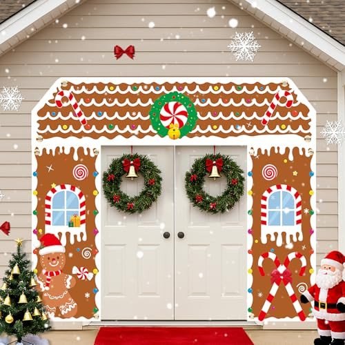 Christmas Gingerbread House Door Banner