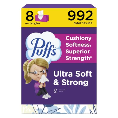 Puffs Ultra Soft Facial Tissue 8-Pack 124-Count Deal