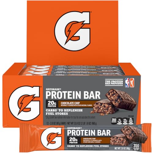 Gatorade Whey Protein Recover Bars, Chocolate Chip (Pack of 12) Deal