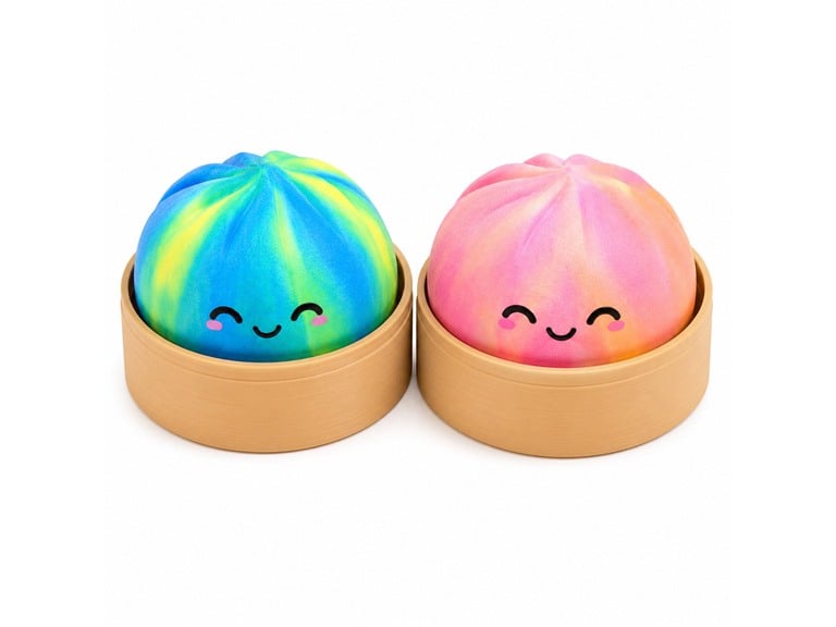 2-Pack Mini Tie Dye Squishy Dumpling