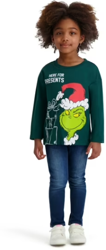 Dr. Seuss The Grinch Kids Toddler Long Sleeve Tee Shirt (12m-5T)