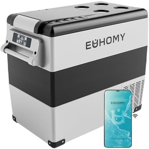 EUHOMY 59QT (55L) 12 Volt Refrigerator Electric Cooler with APP Control Deal