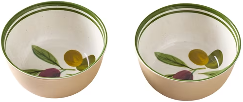 Better Homes & Gardens 14 oz Round Olive Beige Reusable Dishwasher-Safe Bamboo Melamine Dip Bowl, 2-Count