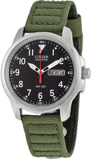 Citizen 37mm Strap Eco-Drive 180 Day-Date Men's Watch Deal