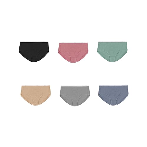 6-Pack Hanes Women's Ribbed Cotton Underwear