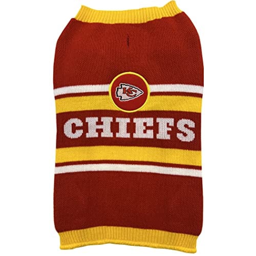 Pets First NFL Kansas City Chiefs Dog Sweater, Extra Large