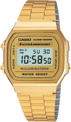 Casio Digital Vintage Gold Stainless Steel Watch + 15% Off Watches