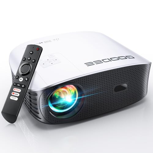 GooDee Smart 4K Projector with 5G WIFI and Bluetooth