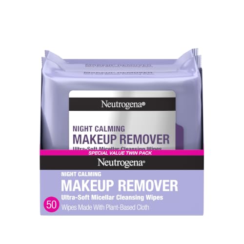 Neutrogena Makeup Remover Night Calming Cleansing Towelettes 2-Pack 25-Count Deal