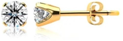 1/2 Carat Lab Grown Real Diamond Stud Earrings In White Gold or Yellow Gold Deal