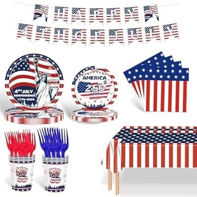 Martini Bow Party Plates Supplies, 171 Pcs